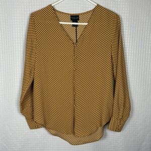 Rachel Zoe Womens Top‎ XS Polka Dot Button Up Blouse Office Career Sophisticated